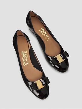 Ferragamo Vara Patent Leather Pumps